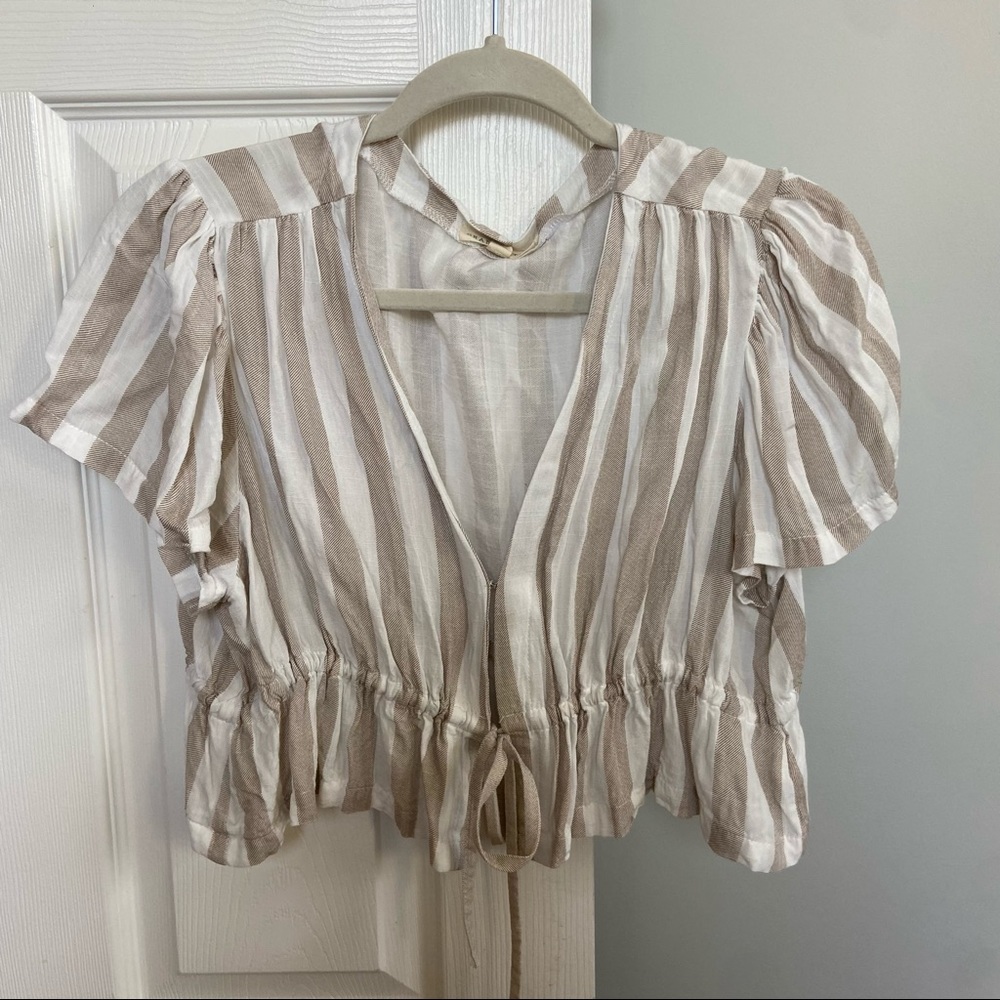 Grade + Gather striped crop top